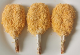 Frozen raw curry flavor breaded BTO Shrimp